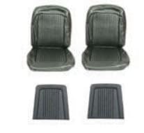 66-S-BUCK-BK Scott Drake Front Bucket Seat Upholstery - Black