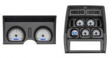 Dakota Digital VHX-78C-VET-S-B Analog Dash Gauge System Compatible with 1978-82 Chevy Corvette Silver Alloy Blue Backlighting