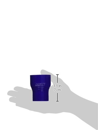 HPS Silicone HTSR-150-200-BLUE High Temperature 4-ply Reinforced Reducer Coupler Hose, 80 PSI Maximum Pressure, 3" Length, 1-1/2" > 2" ID, Blue