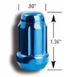 Gorilla 21128BL Automotive Sd Acorn Lug 12-1.25 Blue Bulk