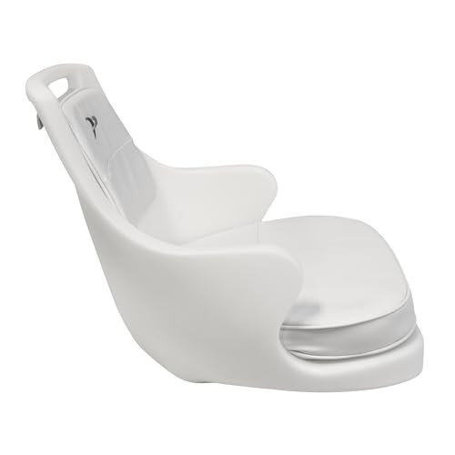 8WD015-3-710 Wise Standard Compact Pilot Chair with Cushions and Mounting Plate, White