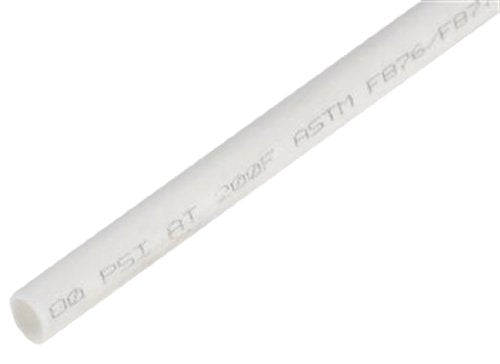 Plastic BestPEX Pipe, 0.5" Size, White 41291