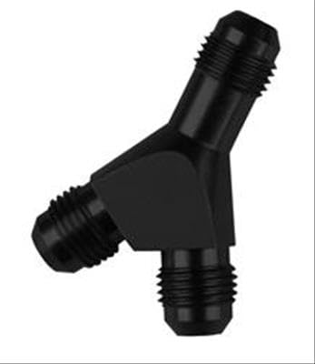 Y-Fitting Fragola -12AN Male Inlet x -10AN Male Outlets Black