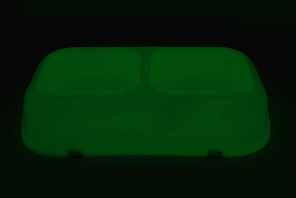 Glow-in-The-Dark VALTERRA A10-2005 Pet Bowl - Twin Bowl, Medium