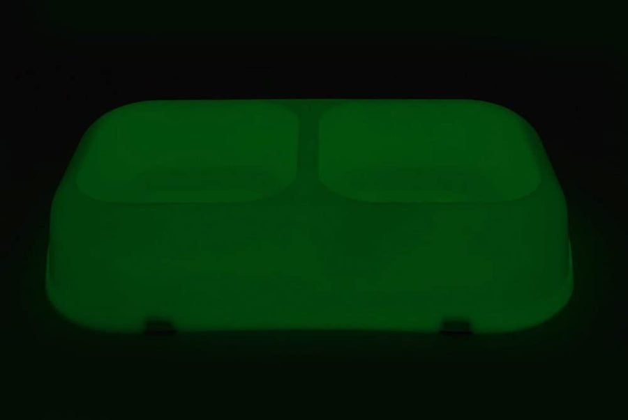 Glow-in-The-Dark VALTERRA A10-2005 Pet Bowl - Twin Bowl, Medium
