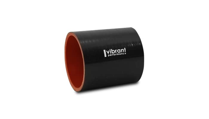 19819 Vibrant 4.25in I.D. x 3in Long Gloss Black Silicone Hose Coupling