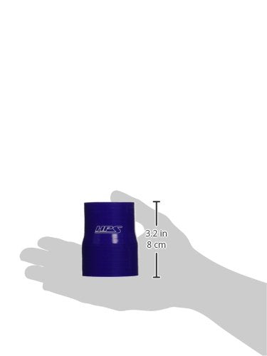 HPS HTSR-175-200-BLUE High Temperature Silicone 4-ply Reinforced Reducer Coupler Hose, 80 PSI Maximum Pressure, 3" Length, 1-3/4" > 2" ID, Blue