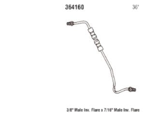 Power Steering Gates 364160 Hose Assembly Pressure Line