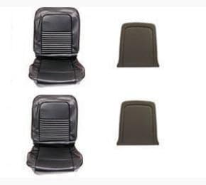 67-S-BUCK-BK Scott Drake Front Bucket Seat Standard Upholstery - Black