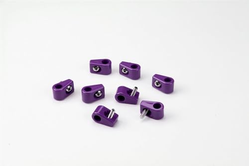 Single Place T-CLAMP, 1/4", 8 Pieces, Purple