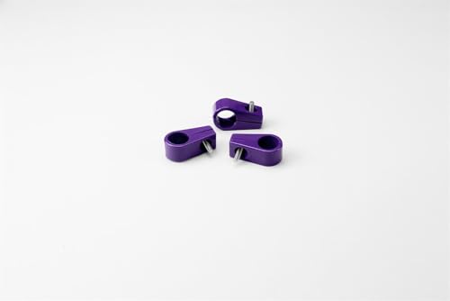 Single Place T-CLAMP, 13/16" (#10AN), 3 Pieces, Purple