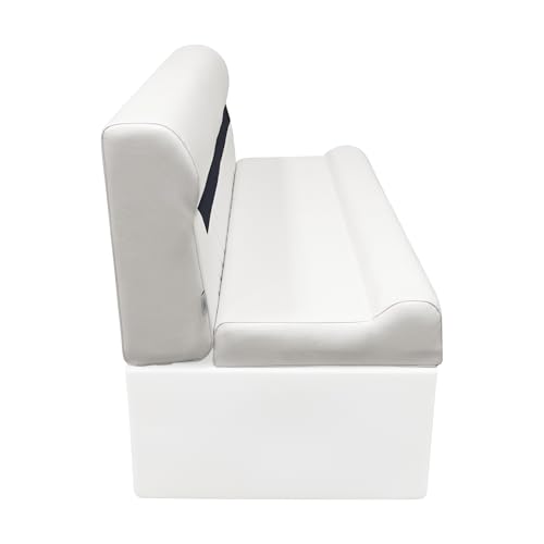 DLX106-1904 Wise DLX Series 55" Pontoon Bench Cushion Set - White/Mariner Blue