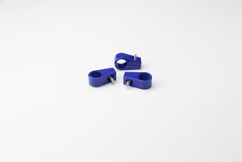 Single Place T-CLAMP, 13/16" (#10AN), 3 Pieces, Blue