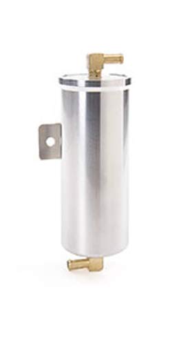 Be Cool Tank Recovery, Diamond Cut, Coolant, 16 oz, 7 in Tall, 3 in Diameter, 3/8 in Hose Barb Inlet, 3/8 in Hose Barb Outlet, Bracket, Aluminum, Natural, Kit