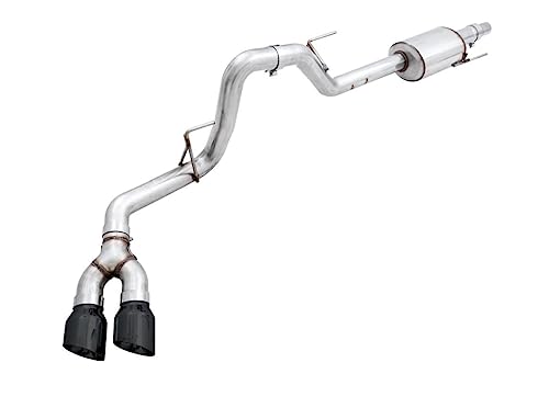 2015+ Ford F-150 AWE Tuning 0FG Single Exit Performance Exhaust System w/4.5in Diamond Black Tips - 3015-23058