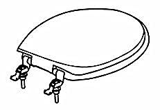 White Toilet Seat and Cover Assembly Thetford 34144