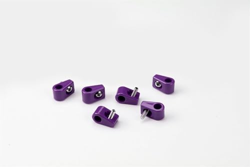 Single Place T-CLAMP, 7/16", 6 Pieces, Purple