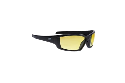 Walker's Vector IKON Full Frame Shooting Glasses | Impact-Resistant Non-Slip Frame Hunting Shooting Eyesight Protection Glasses, Microfiber Lens Cloth & Carry Case Included, Amber