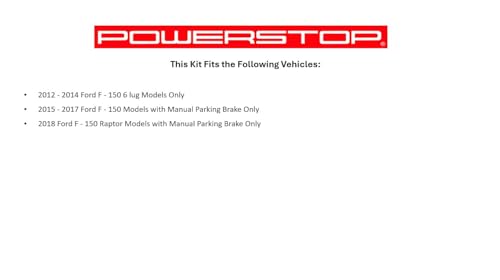 Power Stop Brake Kit 2012-2017 Ford F-150 6 Lug [Application Specific], 2012-2018 F-150 Raptor - Front and Rear Truck & Tow Brake Pads, Drilled and Slotted Rotors Replacement, KC6268-36