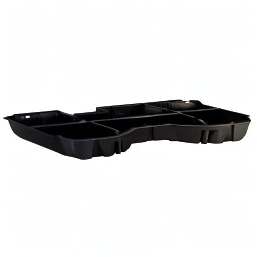 Under Seat Storage DuHa 10300 fits 2014-2018 Silverado/ Sierra Light Duty Crew Cab & 2015-2019 Heavy Duty Crew Cab | Black Heavy-Duty Back Seat Organizer | Includes Dividers