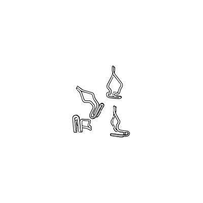 375553-S Scott Drake Pony/Deluxe Door Panel Clip Each