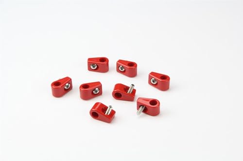 Single Place T-CLAMP, 1/4", 8 Pieces, RED
