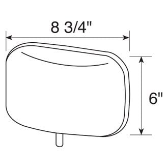 Low-Mount Peterson Manufacturing 836 Replacement Mirror Head Chrome Finish