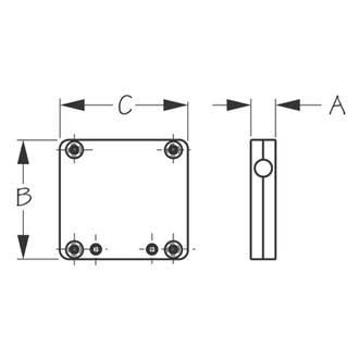 Motor Bracket SEADOG Rail MNT Poly WHT