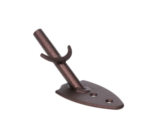 Skull Hooker Big Game Hook Powder-Coated Steel Flush Display Wall Mount, Mounts Bear, Deer & Antelope Specie Skulls, Brown
