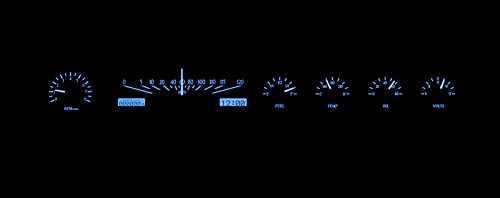 Dakota Digital VHX-65F-GAL-K-B Gauge System Analog Dash Compatible with Ford 1965-66 Galaxie Black Alloy Blue Backlighting