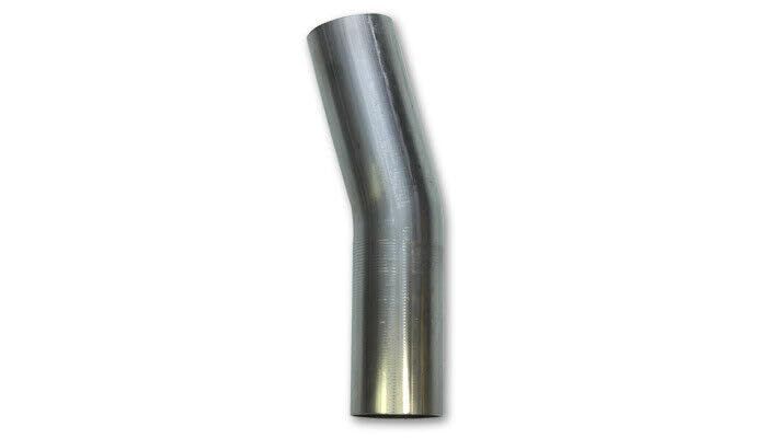 13134 Vibrant Performance Tubing, Mandrel Bend, 15 degree, 304 Stainless Steel, Natural, 16 gauge, 4.00 in. Outside Diameter, 6.00 in. Centerline Radius, 5.00 in. x 5.00 in. Leg Length, each
