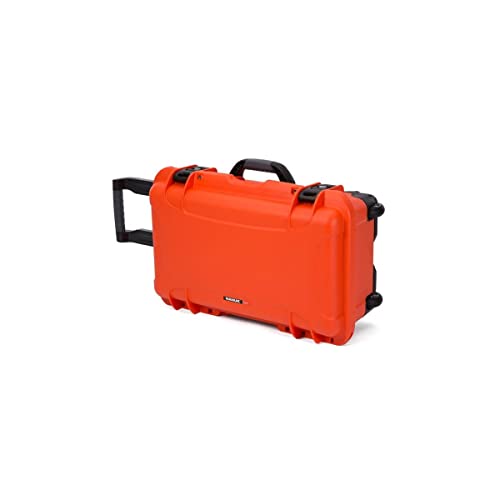 Waterproof Nanuk 935 Hard Case with Lid Organizer and Foam Insert for Canon, Nikon - 2 DSLR Body and Lens/Lenses - Orange