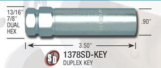 Gorilla K8TOS-14150GR Automotive Zinc (14mm x 1.50 Thread Size, 32-Pack) Small Diameter Spline Duplex Open End Lug Nuts