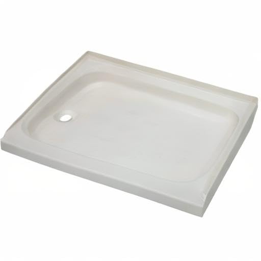24" x 36" Lippert Replacement Parchment RV Shower Pan with Left Drain for Travel Trailers, 5th Wheels, and Motorhomes - 342922
