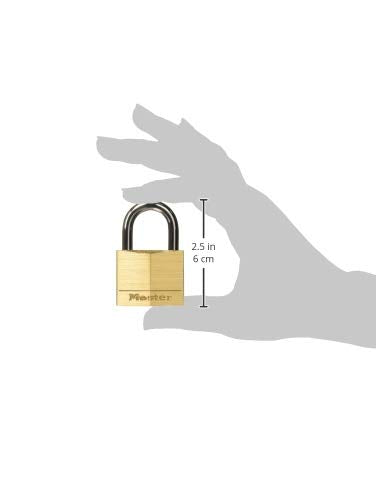 6 Pack Master Lock 140D 1-9/16in. Wide Solid Brass Body Padlock