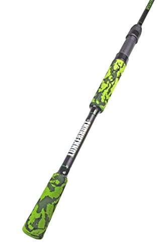 Lunkerhunt Hunter Fishing Rod and Reel Combo 6 Feet 8 Inches | Spinning Reel Right and Left | Lightweight Fishing Rod Combo Atomic Hunter | Premium Medium Power Fishing Pole with EVA Camouflage Grip