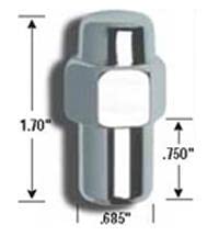 Gorilla 73128 Std Mag Lug 13/16" 12-1.25 Chr Bulk Automotive