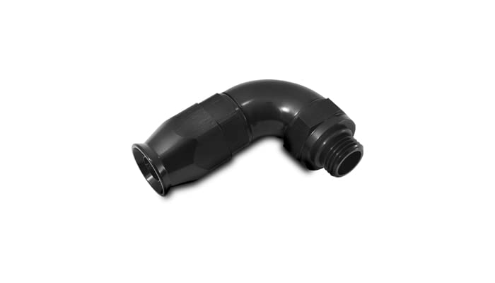 90 deg Vibrant -8AN Hose to -10ORB Aluminum One Piece Fitting for PTFE Hose (29906)