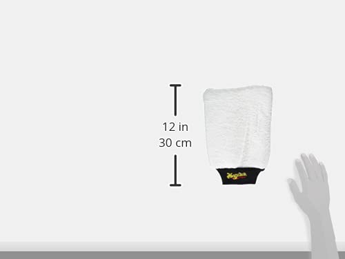 Meguiar's Microfiber Wash Mitt X3002, Super-Thick, Reusable Wash Mitt for Ultimate Finish, Safe on Clear Coats, Leaving You with A Show Car Finish, 1 Pack