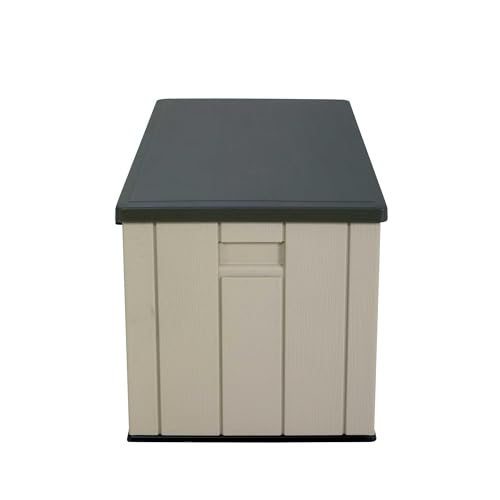 60254 LIFETIME Heavy-Duty Outdoor Storage Deck Box, 150 Gallon, Desert Sand/Brown