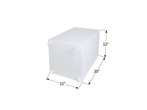 Fresh Water Tank ICON 12734, WT2470, 20x12x12, 12 Gal., w/ 1/2" Fittings