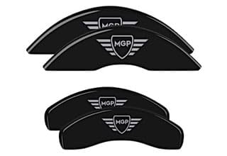 Front and Rear MGP Brake Caliper Covers for 2022 Lexus ES250 Logo, Custom Fit, Black