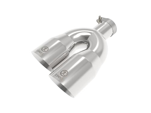 aFe Power 304 Stainless Steel Takeda Clamp-on Exhaust Tip Polished 2-1/2 IN Inlet x 4 IN Outlet x 12 IN L 49T25484-P122