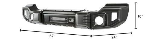 Spartacus Rugged Ridge Bumper, Front | Full-Width, Steel, Satin Black | 11544.01 | Fits 2007-2018 Jeep Wrangler Jk