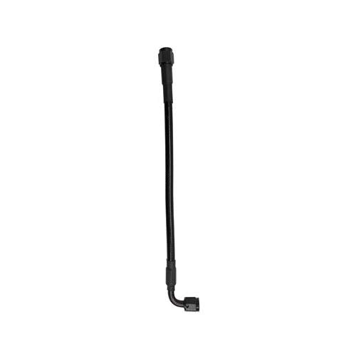Black -4AN PFTE Fragola Hose Assembly Straight x 90 Degree 48in