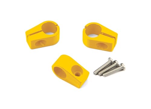 Single Place T-CLAMP, 11/16" (#8AN), 3 Pieces, Yellow