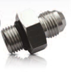 920-06-08-5 Red Horse Performance -06 Male To -08 O-Ring Port Adapter (High Flow Radius Orb) - Clear