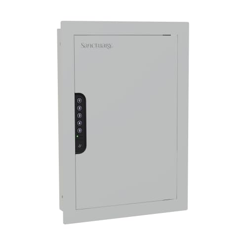 In-Wall Sanctuary Vault with Electronic Lock, Matte White