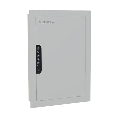 In-Wall Sanctuary Vault with Electronic Lock, Matte White