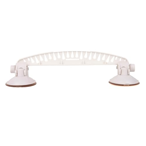 T-H Marine Lure Rack Tackle Titan | Strong Suction Cup Fishing Organizer and Tool for Boats | Fits Up to 25 Lures and Baits - White